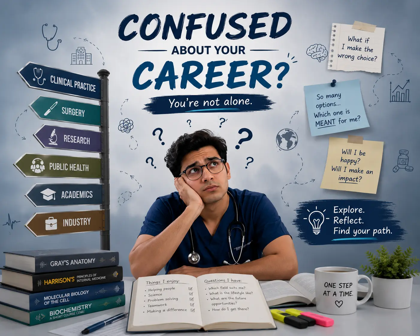 confused medical career students
